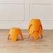 ECR4Kids ELR-14422-XX Stacking Classroom Stool ( Set of 4 ) Plastic in Orange | 11 H x 12.25 W x 12.25 D in | Wayfair ELR-14422-OR