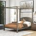 Red Barrel Studio® Zuriyah Full Canopy Bed Wood in Brown/Green | 71 H x 62.8 W in | Wayfair C7411AE7EA0E4030B1771C4918F659E8