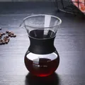 Bouilloire à café en verre en acier inoxydable filtre goutte à goutte brasseur chaud cafetière