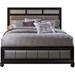 Willa Arlo™ Interiors Dasher Standard Bed Wood & /Upholstered/Faux leather in Black/Brown | 56 H x 79.25 W x 89.5 D in | Wayfair