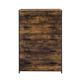 Millwood Pines Garrett Rustic Oak & Black Chest w/ 5-Drawer Wood in Black/Brown | 48.5 H x 33.5 W x 18.5 D in | Wayfair