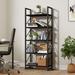 Everly Quinn Wynston 23.6" W Metal Shelving Unit Wood/Wire/Metal in Black | 62.2 H x 23.6 W x 11.8 D in | Wayfair 49CFF2E581BB48EEA3292B790C3389A7