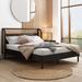 Bay Isle Home™ Agnello Bed Upholstered/Faux leather in Black | 41.3 H x 64.6 W x 82.6 D in | Wayfair 8ECA2B60CBBA451EB1D87114DA942A61