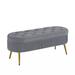 Mercer41 Tieria Velvet Storage Bench Upholstered/Velvet in Gray | 16.53 H x 43.3 W x 15.74 D in | Wayfair A75C78B6BB9744A1962E6DDF492221E0