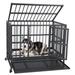 Tucker Murphy Pet™ 45 Inch Heavy Duty Indestructible Dog Crate w/ Wheels Metal in Black | 36.4 H x 45.3 W x 31.1 D in | Wayfair