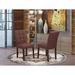 Lark Manor™ Amelius Dining Chair Faux Leather/Wood/Upholste in Red | 36.75 H x 17.2 W x 22 D in | Wayfair 80EBEFFCEF654D29A16546A0A89330E6