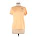 Nike Active T-Shirt: Orange Solid Activewear - Women's Size Medium