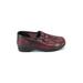Dansko Mule/Clog: Loafers Platform Boho Chic Burgundy Print Shoes - Women's Size 41 - Round Toe