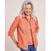 Blair Women's Fiesta Three-Quarter Sleeve Shirt - Orange - XLG - Womens