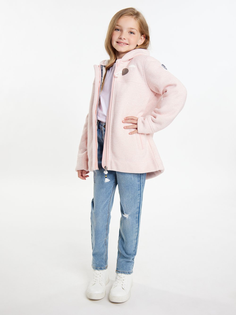 Schmuddelwedda Mädels Mantel + Tagesrucksack Mädchen rosa, 122 Image