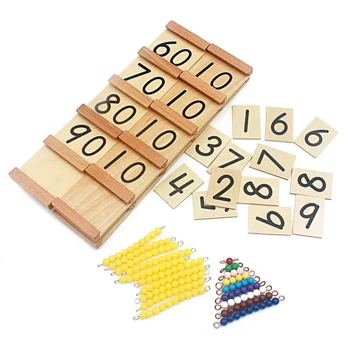 Einfache Version Montessori Holz Seguin Jugendliche und Zehn Boards Farbe Perlen Bar Spielzeug Für