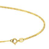 JewelStop 10k Solid Yellow Gold 1.2 mm Mariner Chain Petite Delicate Bracelet Spring Ring Clasp - 7 Inches