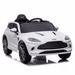 12V Kids Ride On Carï¼Œ4-Wheel Rideableï¼ŒRemote Control 2 Speeds LED Headlights MP3 Player Horn - White