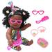FZZTOY Lifelike Reborn Baby Doll- 12 Realistic Newborn Real Life Black Skin Girl Toy with Jumpsuit and Accessory Gift for Kids Age 2+