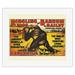 Gargantua the Great Gorilla - Ringling Brothers and Barnum & Bailey Circus - Greatest Show on Earth - Vintage Circus Poster c.1938 - Fine Art Rolled Canvas Print 16in x 20in