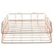 Folders File Stackable Metal Document Tray Organizer Iron A4 Frame Magazine Storage Basket 2pcs Packaged (rose Gold) Office Table