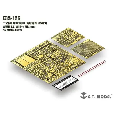 Et modell 1/35 E35-126 wwii u. s. willys mb jeep für tamiya 35219 Image