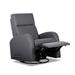 Swivel Glider Manual Recliner Home Theater Seating w/Handle, Smoke