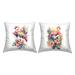 Stupell Floral Modern Flamingos Decorative Printed Throw Pillow Design by LSR Design Studio (Set of 2)