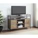Rustic TV Stand for up to 52" TVs, Entertainment Center TV Media Console Table with Wood Doors and Open Shelves, for Lving Room