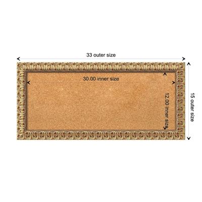 Florentine Wood Framed Natural Corkboard Bulletin Board