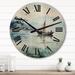 Designart "Seascapes Capture The Vastness II" Nautical & Beach Oversized Wood Wall Clock