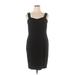 Alex Evenings Casual Dress - Sheath Sweetheart Sleeveless: Black Print Dresses - Women's Size 14