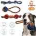 MYSUPERPAWS.COM Multipack Rope Ball Toys for Dog Natural Tug Tough Chew Teething Interactive Play