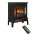 18 IN 3D Infrared Electric Stove with Visible Control Panel and Remote Freestanding Portable Fireplace Heater for Indoor Overheating Safety Protection 1500W Antique Black