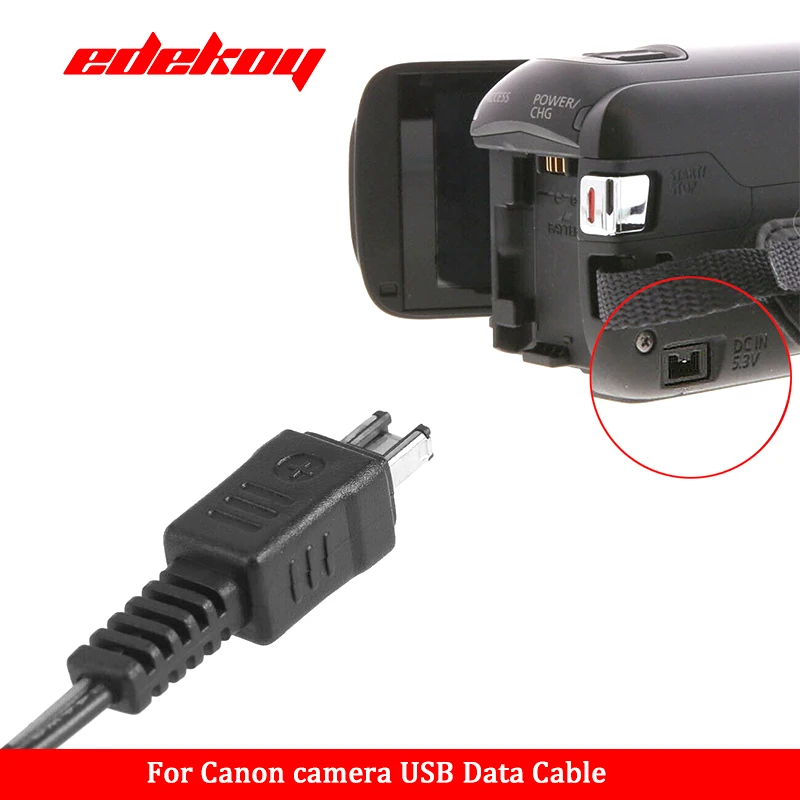 CA-110 Adattatore di alimentazione USB Cavo dati di ricarica per fotocamera Canon CA-110E Fotocamera LEGRIA VIXIA mini X