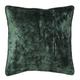 Coussin vert en velours 50x50 cm uni