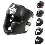 Boxing Headgear for Men MMA Muay Thai Head Gear for Kickboxing Sparring Grappling Martial Arts Taekwondo Training boxing protective gear Black White|S/M