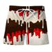 WEAIXIMIUNG Shorts Men Graphic Baseball Mens Shorts 9 Inch Inseam Cotton Mens Summer Gradient Tie Dye Sports Shorts Casual Beach Couple Pants