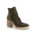 Women's Elliott Bootie by Bueno in Army Green Nubuck (Size 39 M)