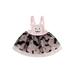 Toddler Girl Halloween Costume Dress Pumpkin Pattern Bat Tulle Sling A-Line Party Dress