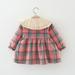 eczipvz Baby Girl Clothes Toddler Kids Baby Girls Dress Summer Bohemia Plaid Long Sleeve Casual A Line Princess Dresses with A (Pink 2-3 Years)