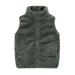 Juebong Deals Baby Kids Boys Girls Fuzzy Sherpa Vest Coat Faux Sleeveless Winter Vest Fleece Zip up Cute Soft Jackets Outwear for Toddler Fleece Plush Waistcoat Quilted Gilet Top Under $5