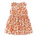 EHQJNJ 0-3 Months Baby Girl Clothes Summer under 10 Summer Toddler Girls Sleeveless Sundress Floral Prints Ruffles Dress Casual Dress Clothes Orange Printed Baby Girl 3-6 Months