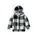 Bagilaanoe Little Girl Boy Hooded Jacket Toddler Plaid Long Sleeve Hooded Sweatshirt 3T 4T 5T 6T Kids Fall Casual Outwear