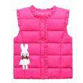 DkinJom Child Kids Toddler Baby Boys Girls Sleeveless Cute Cartoon Winter Solid Coats Jacket Reversible Vest Outer Outwear Outfits