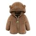 Lilgiuy Fleece Jackets for Toddlers Girls Boys Fleece Hoody Jackets Kids Zip Up Outerwear Coat Toddler Kids Jacket Sweatshirt for Skiing Snowboarding