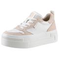Plateausneaker BUFFALO "PAIRED COURT" Gr. 40, beige (weiß, creme) Damen Schuhe Sneaker