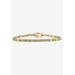 Women's Birthstone Gold-Plated Tennis Bracelet by PalmBeach Jewelry in August