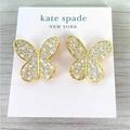 Kate Spade Jewelry | Kate Spade In A Flutter Butterfly Stud Earrings ~ Pave Rhinestone Earrings | Color: Gold | Size: See Description