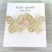 Kate Spade Jewelry | Kate Spade In A Flutter Butterfly Stud Earrings ~ Pave Rhinestone Earrings | Color: Gold | Size: See Description