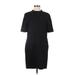 Massimo Dutti Casual Dress - Sheath Mock Short sleeves: Black Print Dresses - Women's Size 6