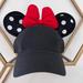 Disney Accessories | Minnie Mouse Bow Disney Park Baseball Hat | Color: Black/Red | Size: Os