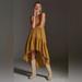 Anthropologie Dresses | Anthropologie Maeve High-Low Strapless Midi Dress In Gold Nwt | Color: Gold/Tan | Size: Various