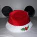 Disney Accessories | New!! 2023 Unisex Disney Mickey Mouse Ear Holiday Bucket Hat For Adults | Color: Red/White | Size: Os