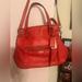 Coach Bags | Coach Daisy Leather Mia Top Handle/Crossbody Handbag, Ink Marks Inside | Color: Orange/Red | Size: Os